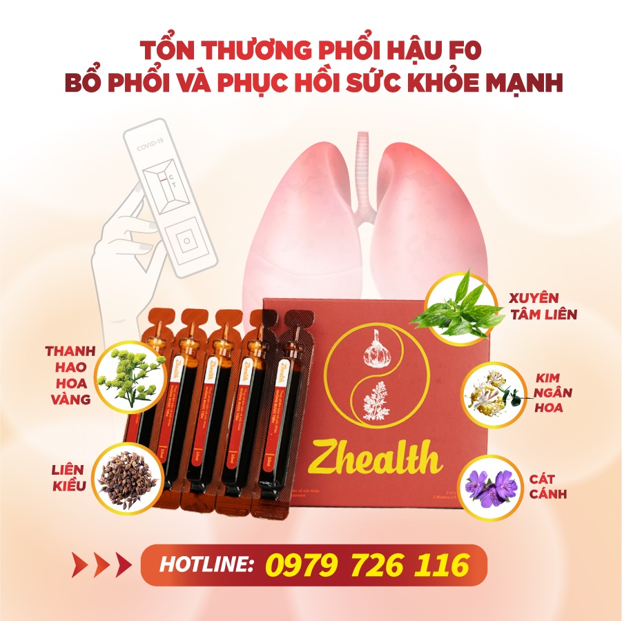 Zhealth chứa xuyên tâm liên và nhiều thảo dược kháng viêm, kháng virus gây bệnh hô hấp