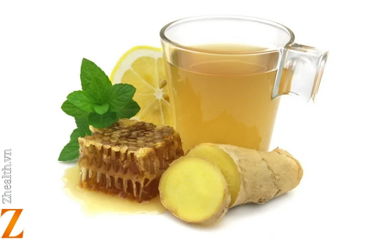 Trà gừng mật ong giúp tan đờm ở cổ họng