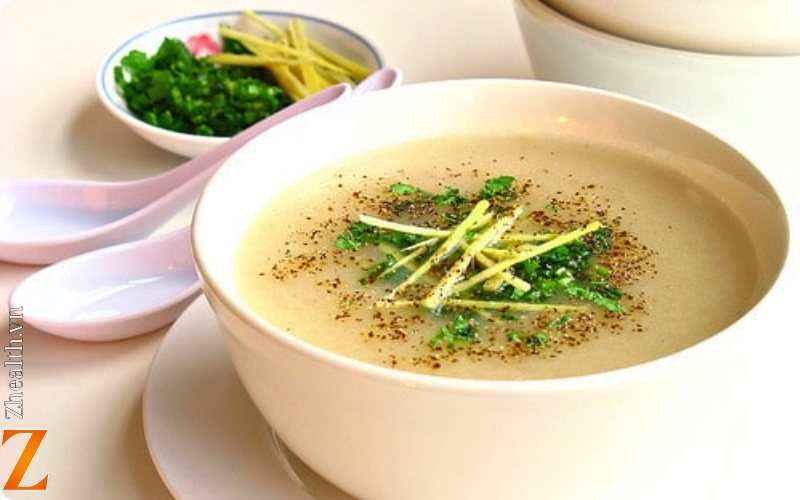 cháo gừng giúp làm tan đờn trong cổ họng cho bà bầu hiệu quả