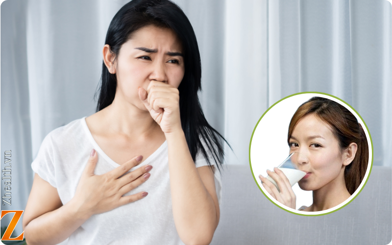 Ho có đờm uống sữa được không?